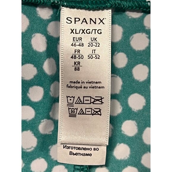 Spanx Polka Dot Kelly Green Sunshine Shorts 6" Size XL Extra Large Women New - Picture 6 of 8